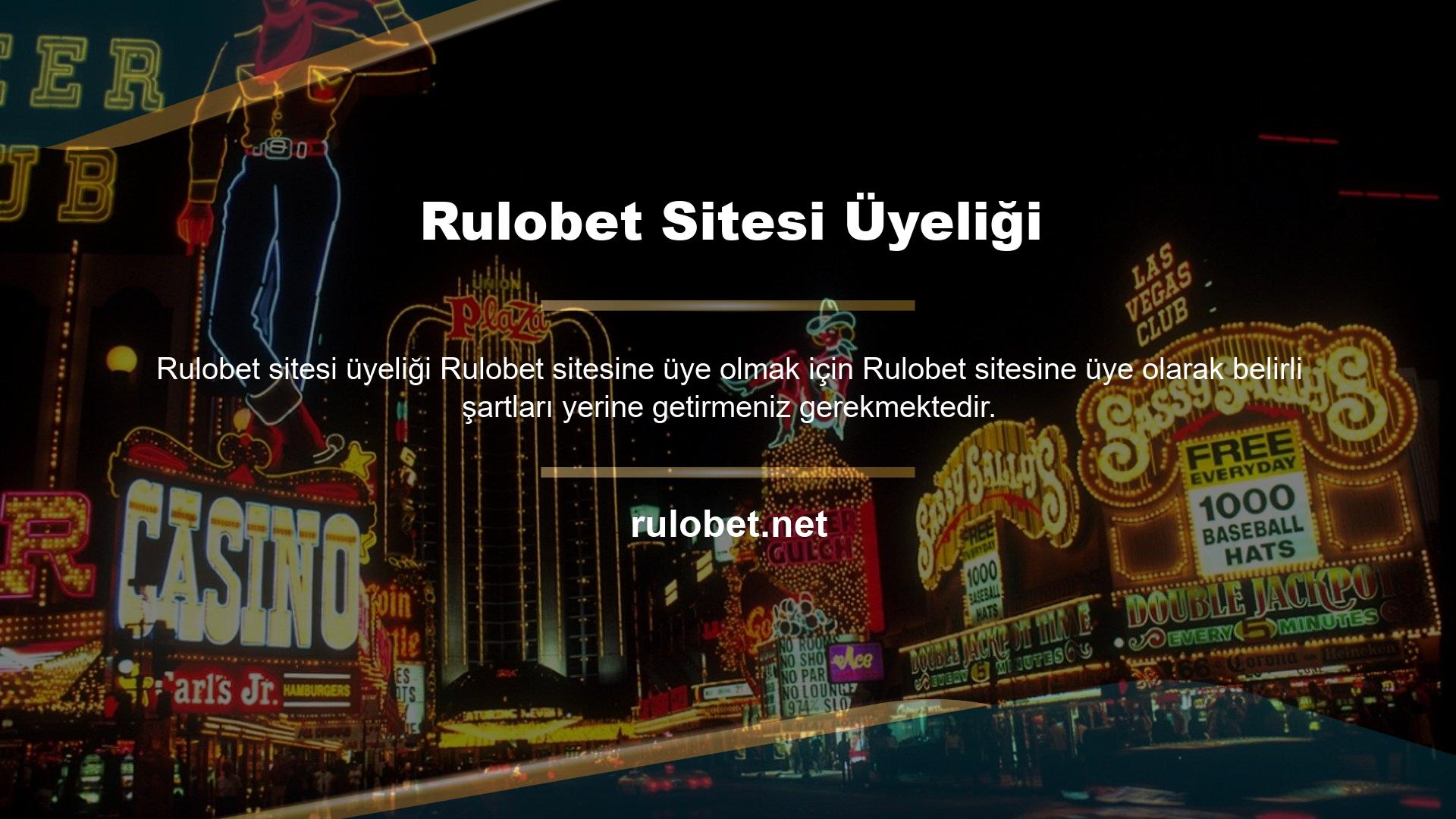 Rulobet Sitesi Üyeliği