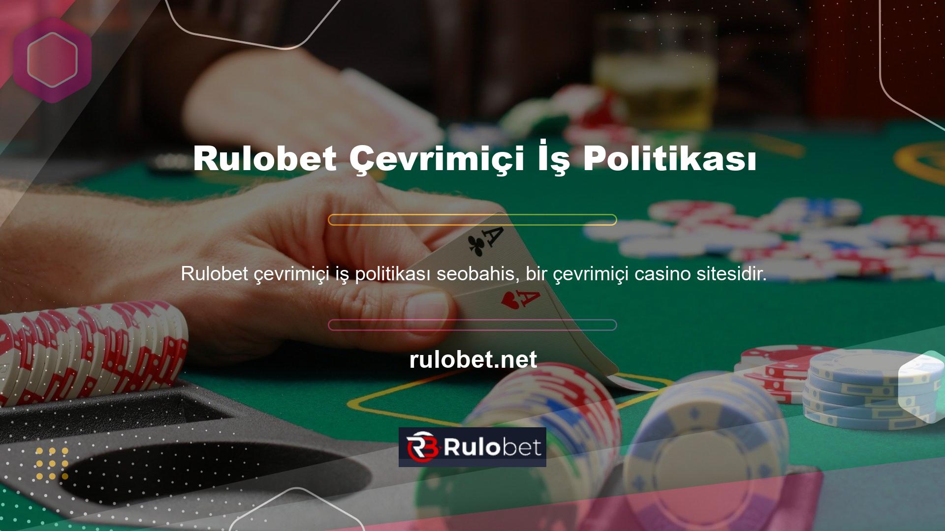 Rulobet çevrimiçi iş kurallarına uygun olarak çevrimiçi casino hizmetlerinin sağlanması konusunda anlaşmaya varıldı