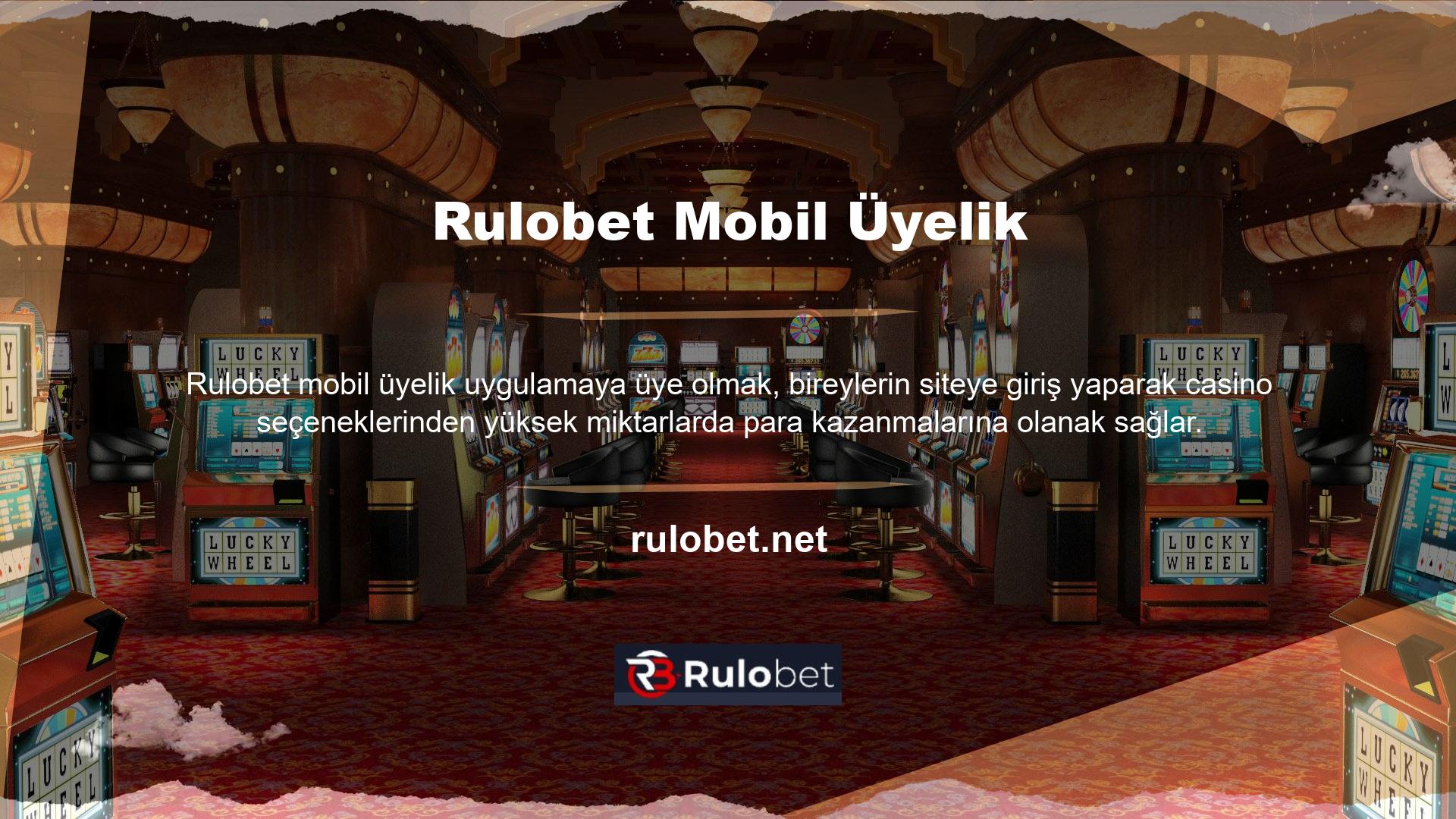 Rulobet mobil üyelik tavla heyecanı sitesi, mobil uygulaması aracılığıyla kayıtlı oyunculara cömert casino bonusları sunuyor