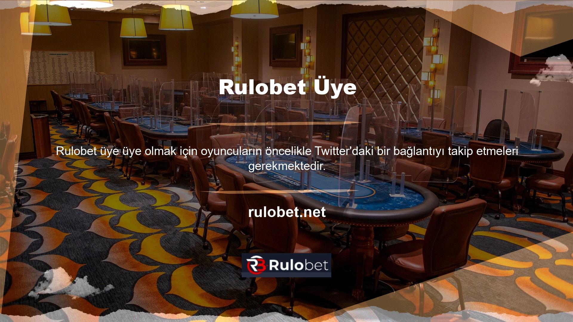 Aksi takdirde Rulobet adlı sahte bir siteye üye olabilirsiniz